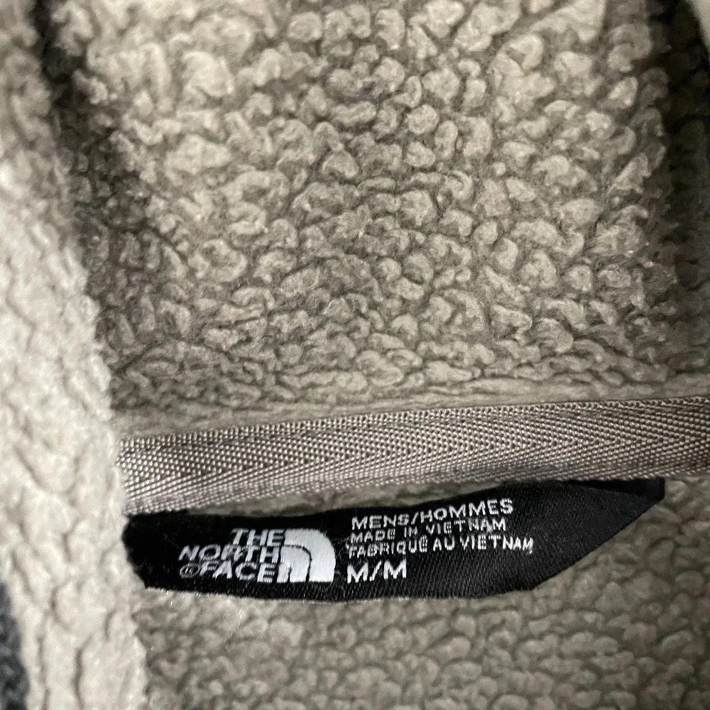 The North Face Tech Sherpa Lined Full Zip Men M Gray Outdoor Gorpcore Hoodie‎